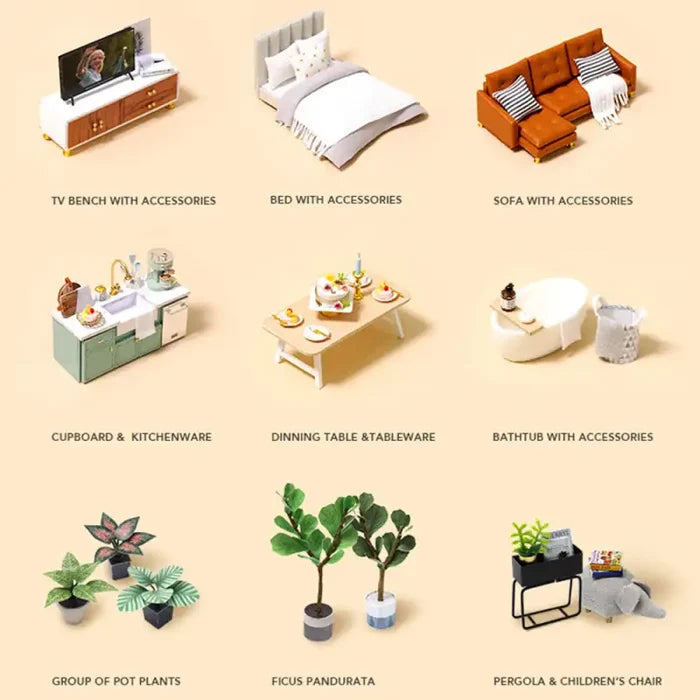 Maison Miniature Vie Confortable
