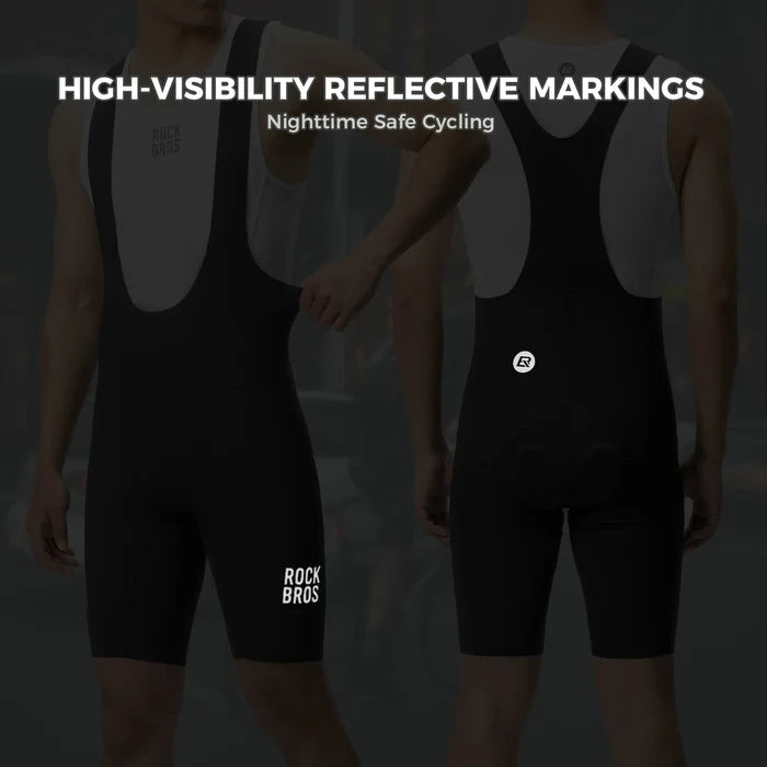 ROCKBROS mens cycling bib shorts featuring rockbros logo