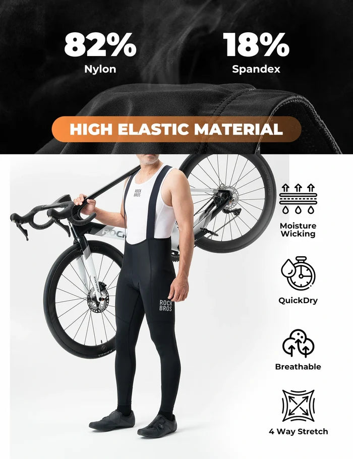 ROCKBROS mens cycling bib trousers quick-drying