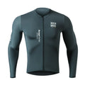 ROCKBROS mens cycling jersey long sleeve charcoal grey
