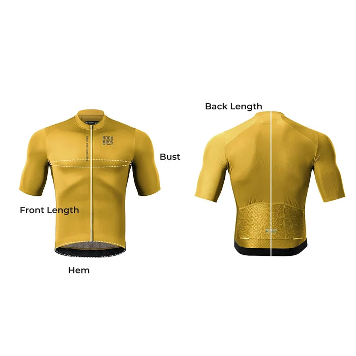 Men’s Lightweight Cycling Jersey with Rear Pockets & YKK Zip#Color_yellow