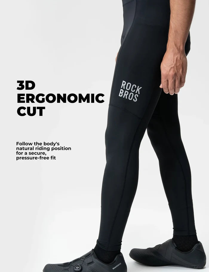 ROCKBROS mens lightweight cycling tights with 3d padding for spring