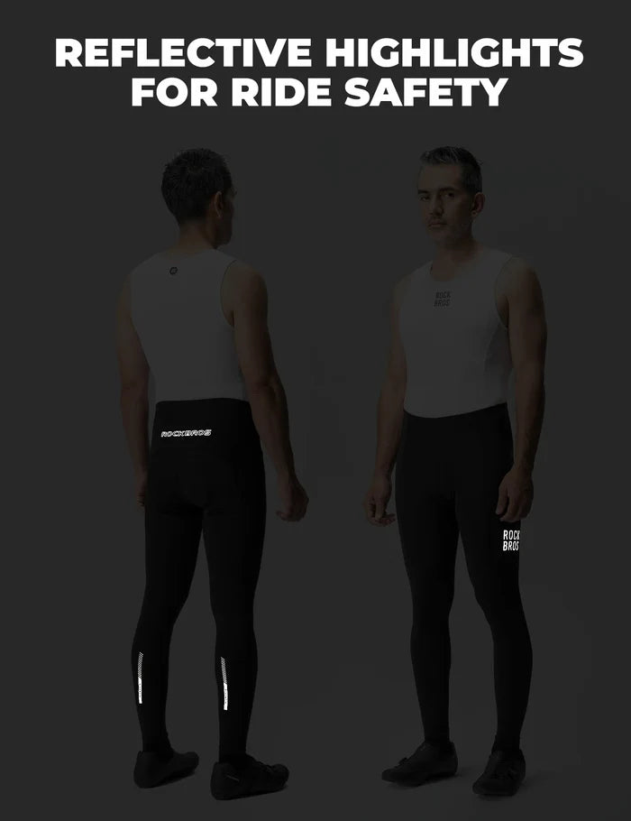ROCKBROS mens lightweight cycling tights with 3d padding for spring