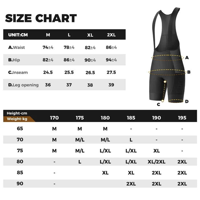 ROCKBROS mens summer cycling bib shorts with five pocket