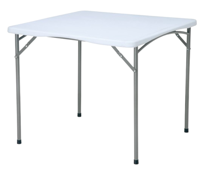 Mesa Homse Hsme03cuapl Cuadrada 3'x3' Plastica Plegable Blanco