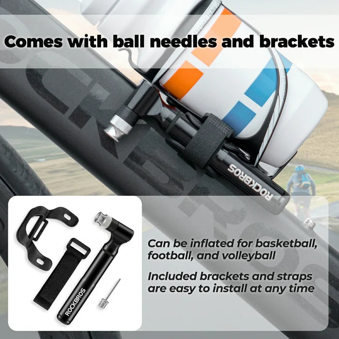 ROCKBROS mini bike pump compatible with Presta & Schrader 130PSI