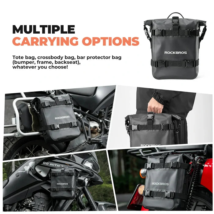 ROCKBROS motorcycle crash bar bag 100 waterproof with shoulder strap 5-7l