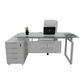 MUEBLE  STARKEN GLASS TOP GRAINED WHITE