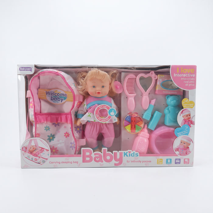 Muñeca Baby Kids I Love Interactiva con accesorios