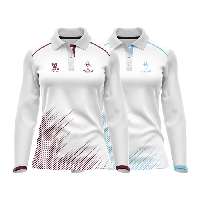 Netball QLD 2026 Umpire Long Sleeve Polo