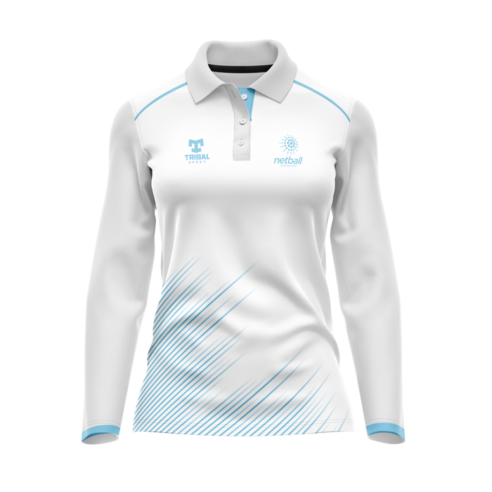 Netball QLD 2026 Umpire Long Sleeve Polo