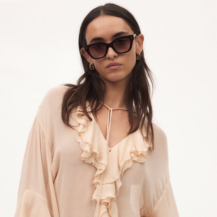 Nightglow Chestnut Female Cat-Eye Sunglasses | Aire