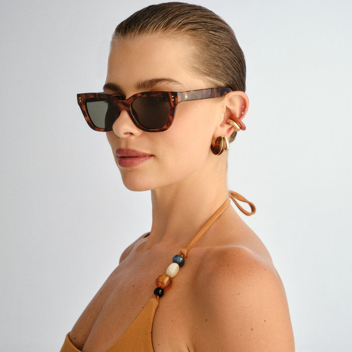 Nightglow Dark Tort Female Cat-Eye Sunglasses | Aire