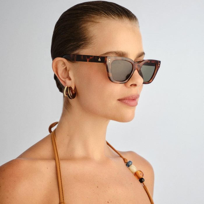 Nightglow Dark Tort Female Cat-Eye Sunglasses | Aire