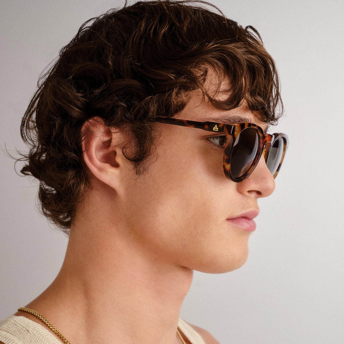 Nucleus Dark Tort Uni-Sex Round Sunglasses | Aire