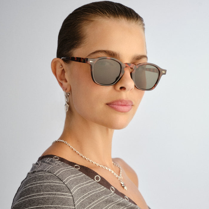 Nyxis Dark Tort Uni-Sex Round Sunglasses | Aire