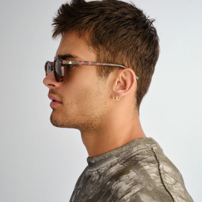 Nyxis Dark Tort Uni-Sex Round Sunglasses | Aire