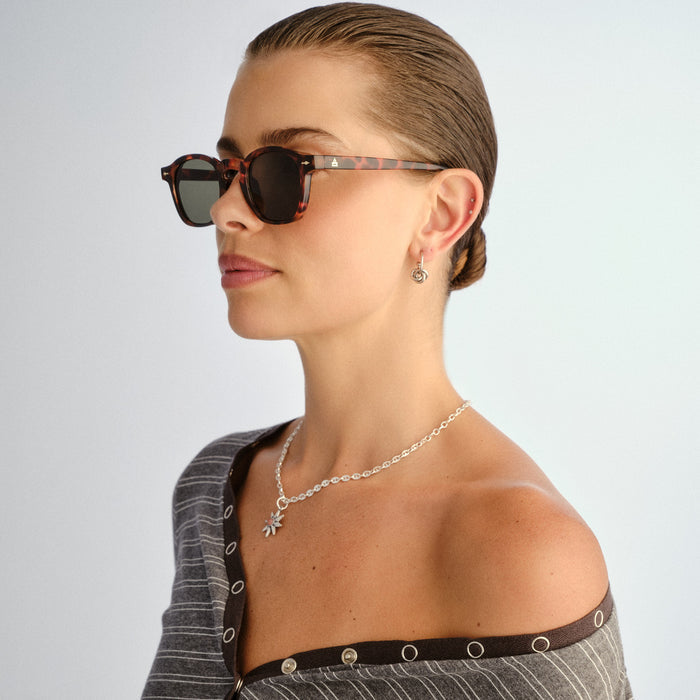 Nyxis Dark Tort Uni-Sex Round Sunglasses | Aire