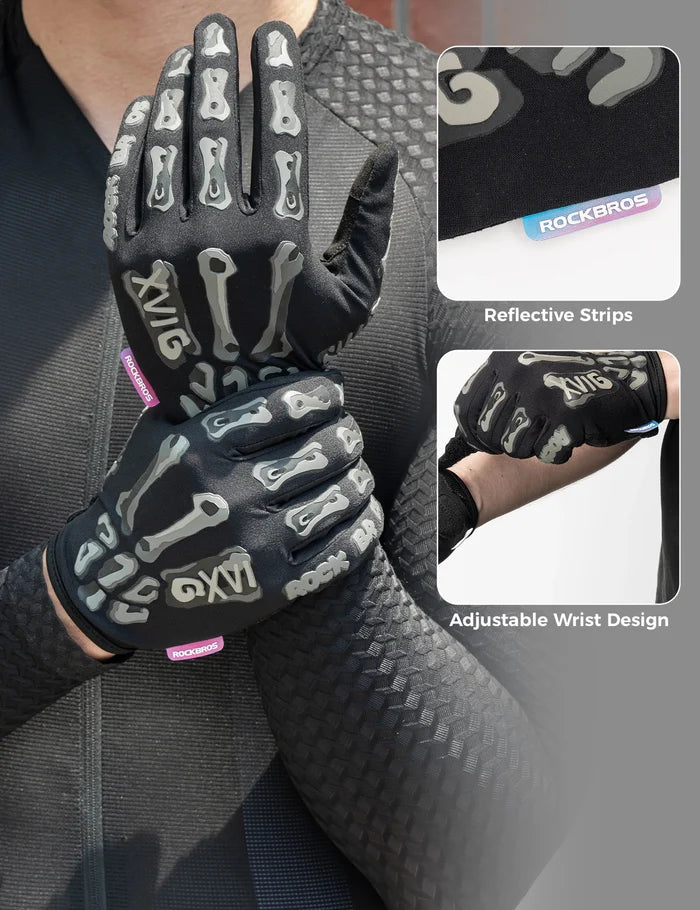 Cycling Gloves with Padded Palms & Touchscreen Fingers