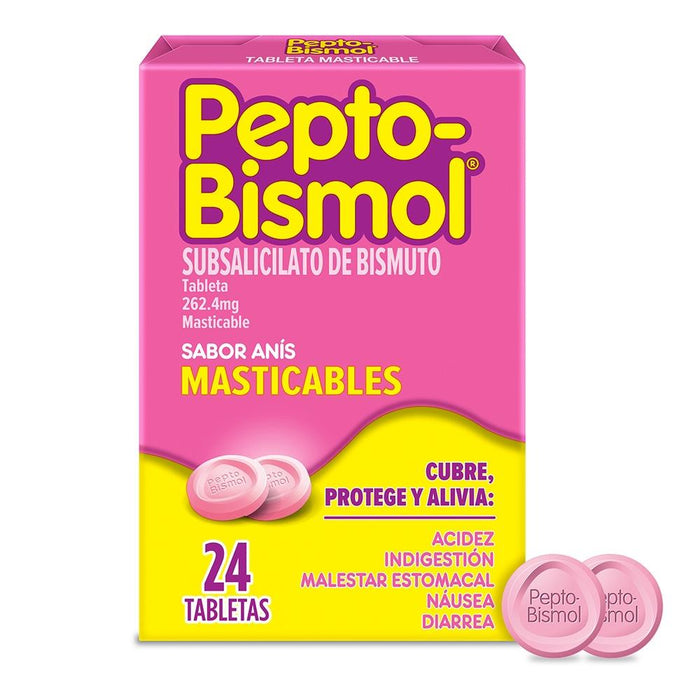 Pepto-Bismol caja 24 tabs.