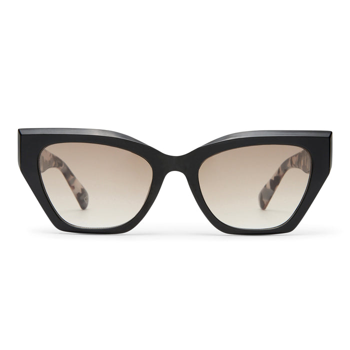 Persei Black Charcoal Tort Female Cat-Eye Sunglasses | Aire
