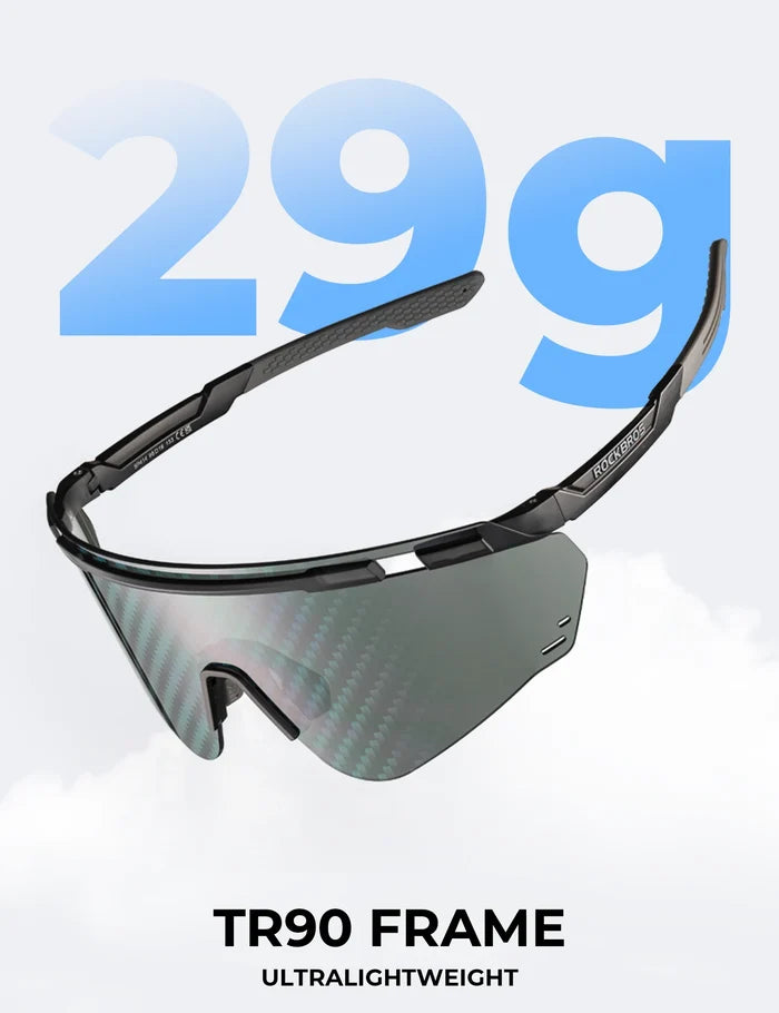 Photochromic Cycling Glasses with UV400 Protection#color_Black (Polarized)