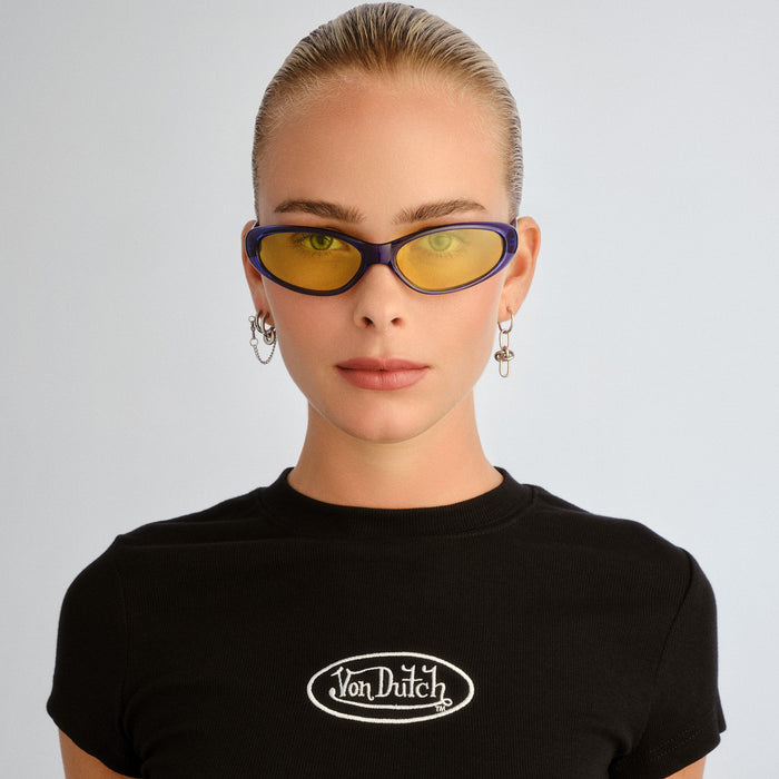 Poison Cobalt Blue Uni-Sex Oval Sunglasses | Aire