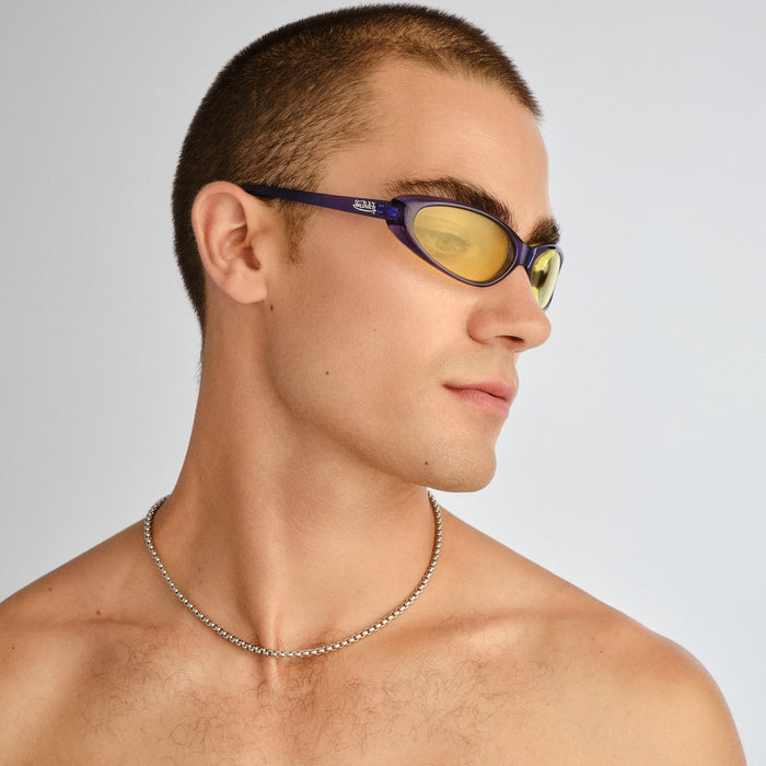 Poison Cobalt Blue Uni-Sex Oval Sunglasses | Aire