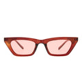 Polaris Crystal Chocolate Female Cat-Eye Sunglasses | Aire