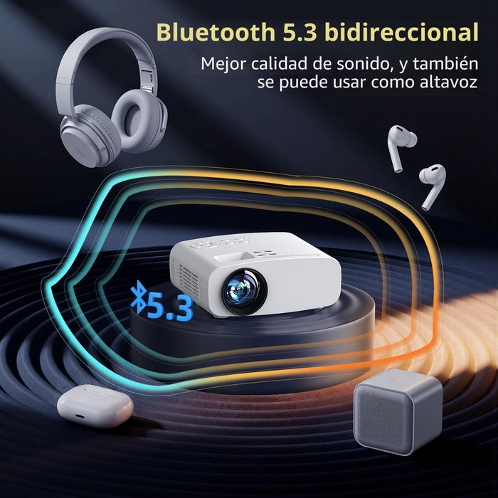 Proyector Pericat WiFi y Bluetooth  4K Compatible – Cine en Casa Full HD 1080P