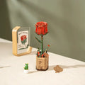 Puzzle 3D Bois Fleur Rouge.