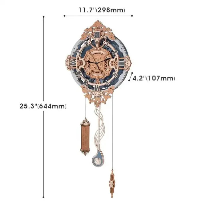 Puzzle 3D Bois Horloge Mécanique Renaissance