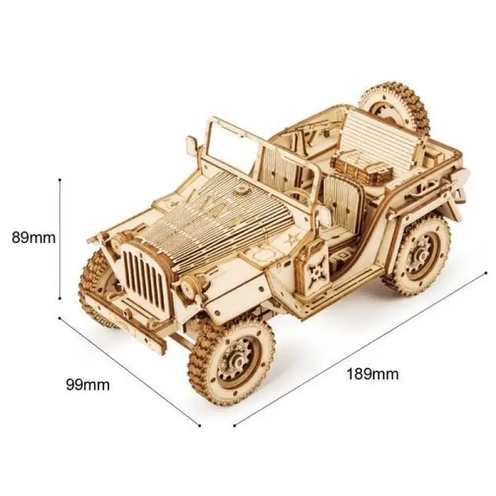Puzzle 3D Bois Jeep Willys Militaire