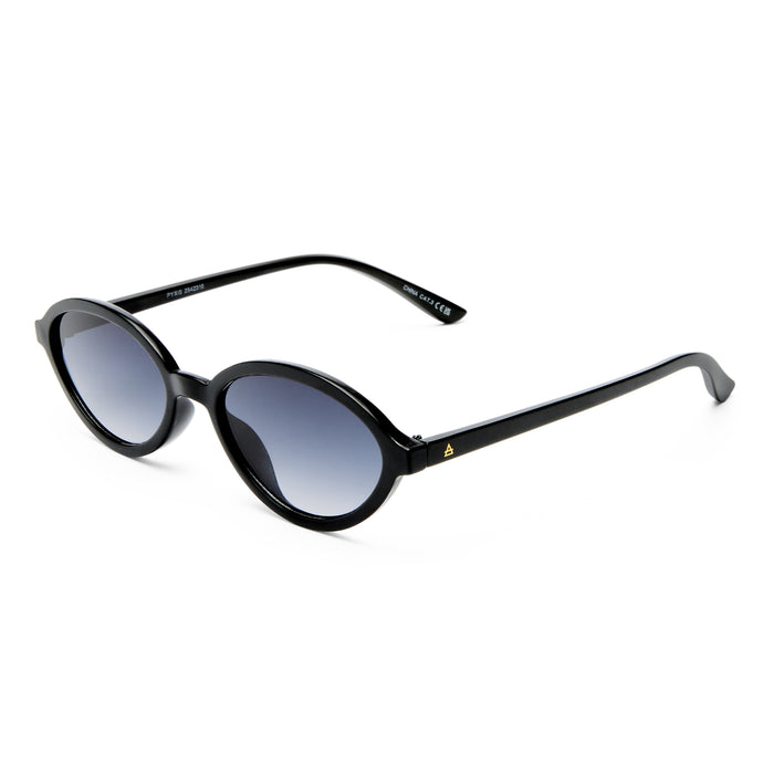 Pyxis Black Female Oval Sunglasses | Aire