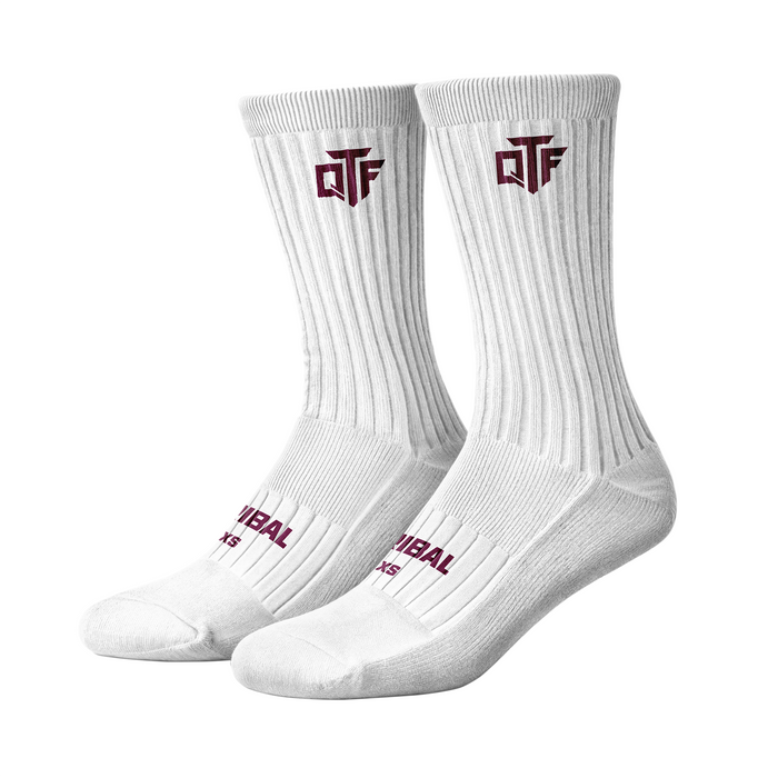 QTF Crew Socks - White