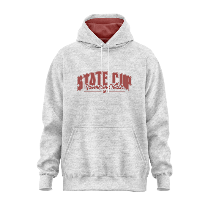 QTF State Cup Hoodie - White Marle
