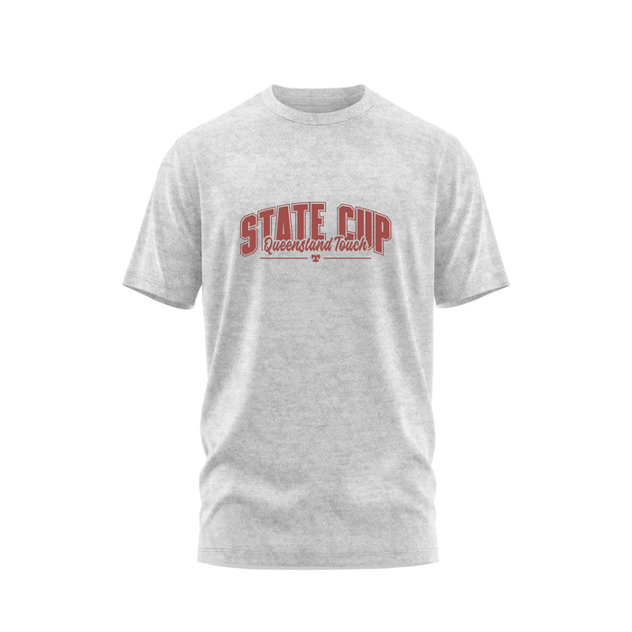 QTF State Cup Supporter Tee - White Marle