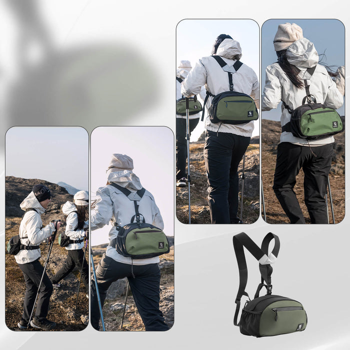 Qunature Bike Backpack/Travel Waist Bag 7.9L – Versatile Carry for Every Adventure!​