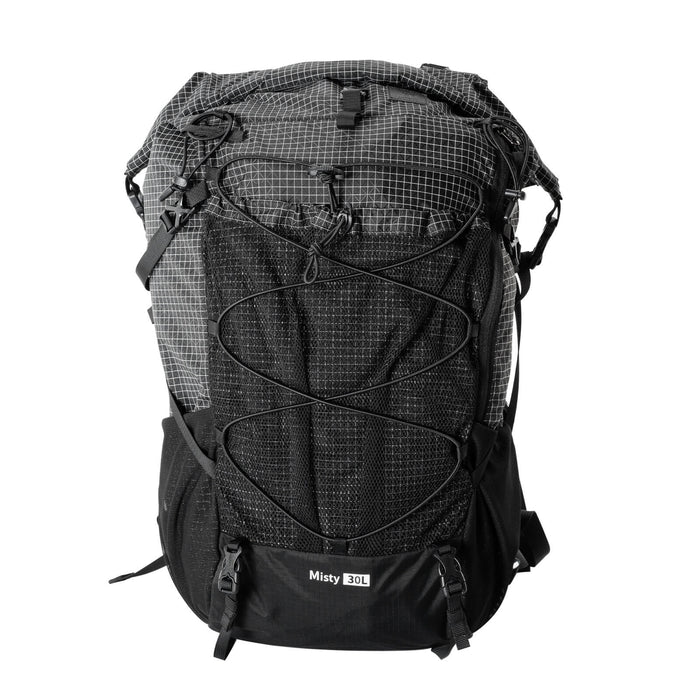 Qunature lightweight hiking backpack designed for outdoor adventures, offering comfort, durability, and practical storage options. #Color_Black