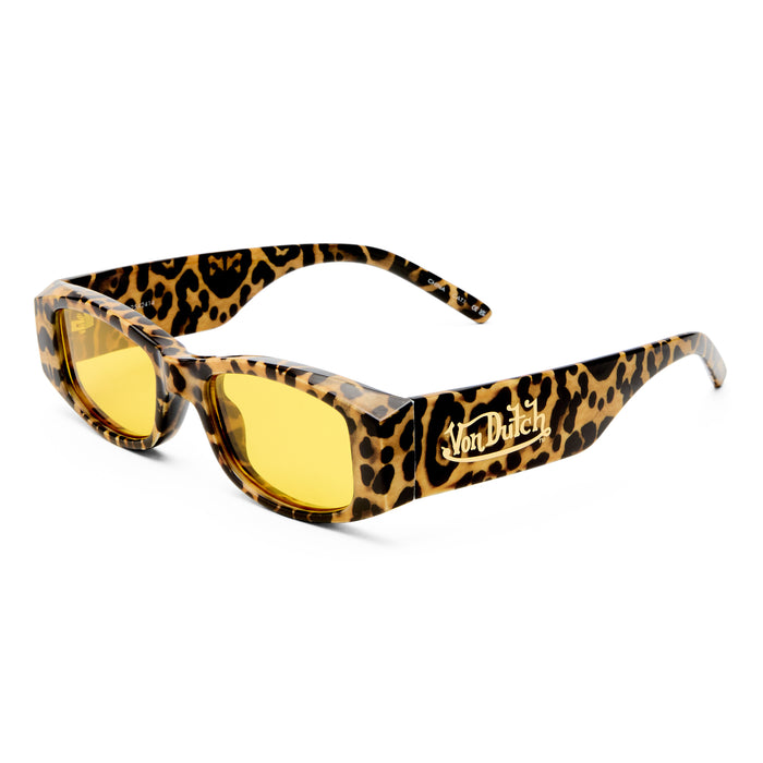 Rehab Leopard Print Uni-Sex Rectangle Sunglasses | Aire