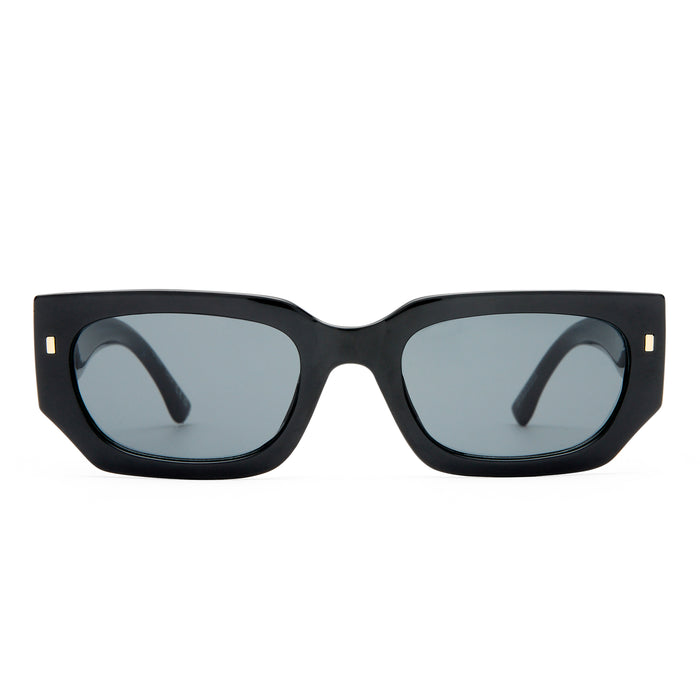 Renegade Black Uni-Sex Rectangle Sunglasses | Aire