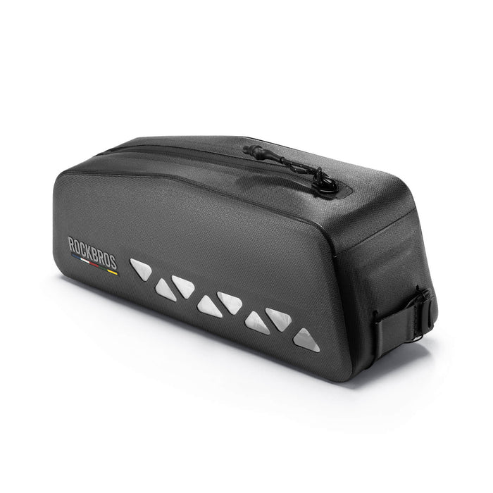 road to sky 100% waterproof bike frame bag model as-142 with secure storage #Color_Black