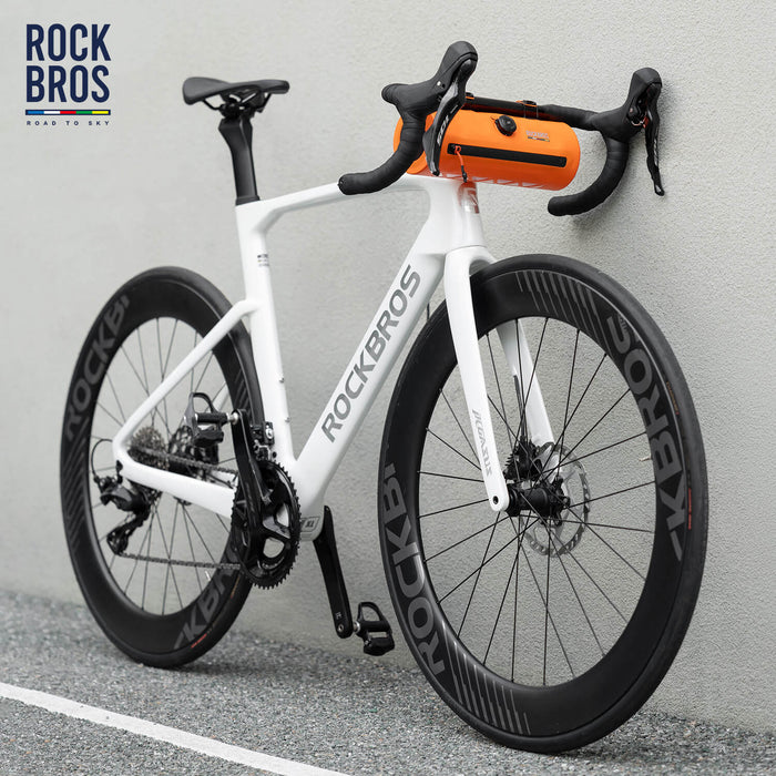 ROCKBROS Road-to-Sky handlebar bag AS-143, 100% waterproof design ideal for cycling in all weather conditions. #Color_Orange