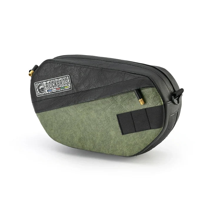 Sustainable eco-friendly recycled tire bike handlebar bag for cyclists