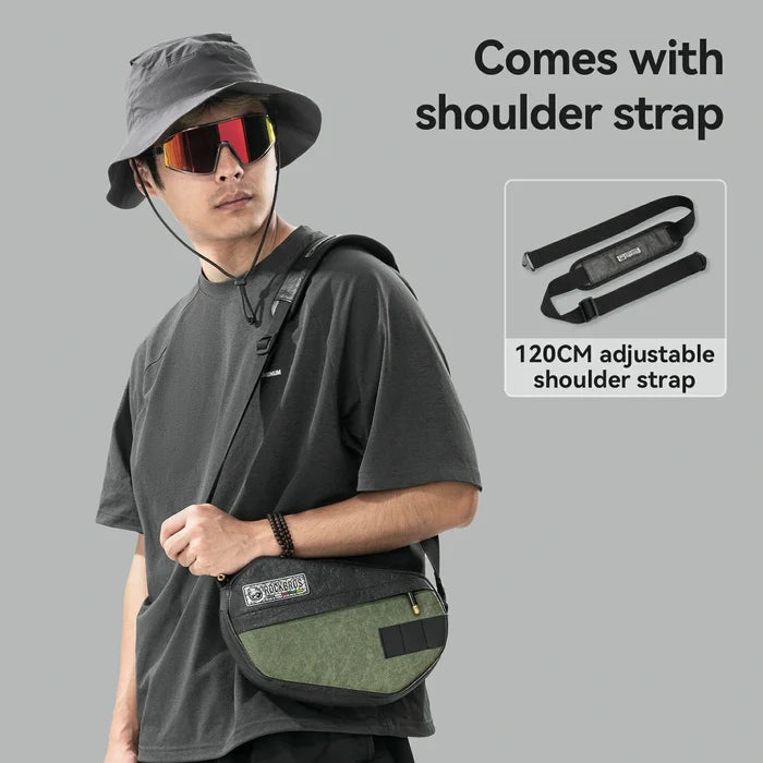 Sustainable eco-friendly recycled tire bike handlebar bag for cyclists