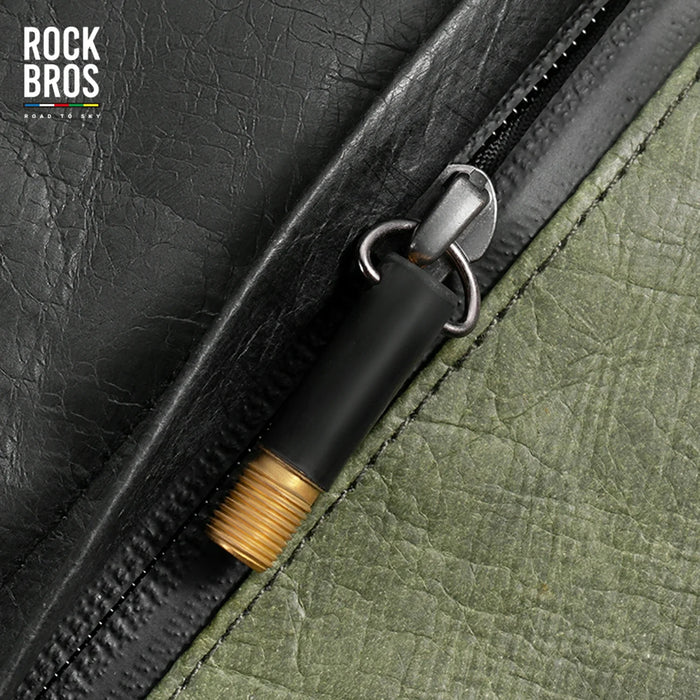Sustainable eco-friendly recycled tire bike handlebar bag for cyclists