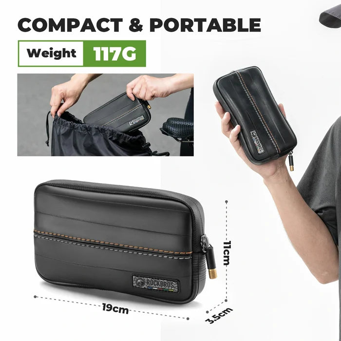 Road-to-Sky Sustainable Eco-Friendly Recycled Tire Bike Wallet 0.4L