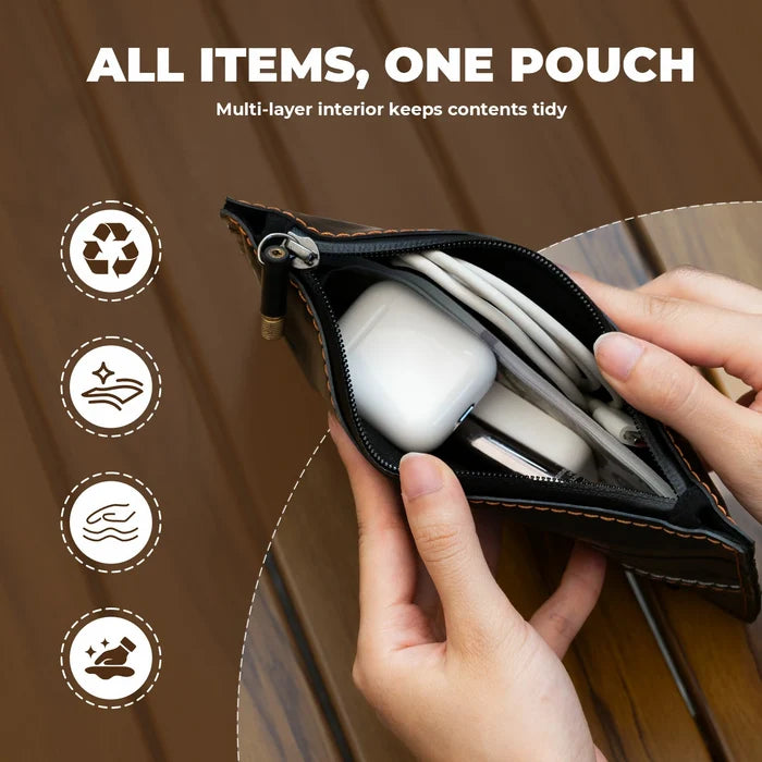 Road-to-Sky Sustainable Eco-Friendly Recycled Tire Bike Wallet 0.7L