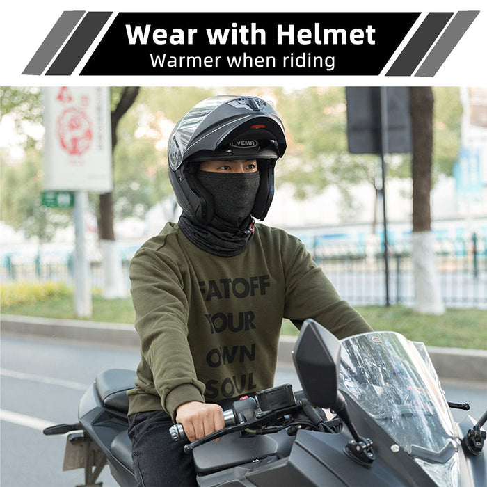 ROCKBROS Balaclava Face Masks Neck Warmer Multifunctional Windproof #Color_Grey