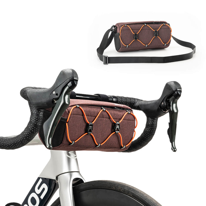 ROCKBROS Handlebar Bag 2.2L – Smart Storage On-The-Go! #Color_Brown